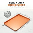 thumbnail image 6 of Gotham Steel Copper Baking Sheet Non Stick, 17" x 12" x 1" Ceramic Cookie Sheets for Baking Nonstick, Heavy Duty Titanium Ceramic Non Stick Baking Pans, Non Toxic, Metal Utensil Safe, Dishwasher Safe, 6 of 8