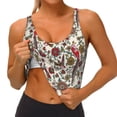 thumbnail image 4 of Naloa Dark Enchanted Flowers And Birds Sports Bras for Women, High Support Bra with Removable Pads, Comfortable - Medium, 4 of 9