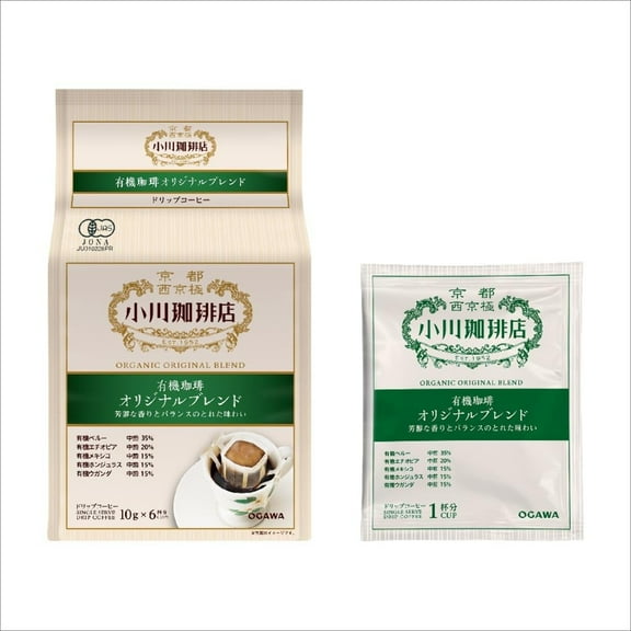 Kyoto Ogawa Coffee Organic Original Blend Drip Coffee 6 Servings – Japanese Premium Coffee – Made in JAPAN - Tokyo Sakura Mall