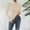 Beige, variant on Womens Tops Dressy Casual Casual Solid Warm Base Shirt Long Sleeved Shirt Round Neck Tops Blouse
