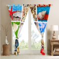 thumbnail image 4 of Hawaii Beach Decor Blackout&nbsp;Curtains Patchwork Red Starfish Curtains&nbsp;&&nbsp;Drapes for Women Adults Boys,Blue Ocean Curtains Conch Shell Tropical Sand Sea Animal Beach Room Decor, 4 of 6