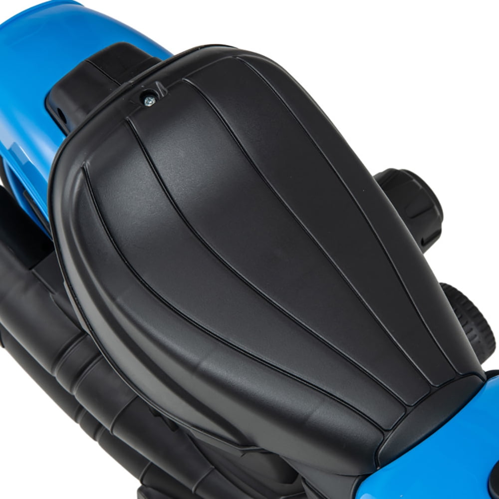 Resenkos Kids Electric Motorcycle with Training Wheels and LED Headlights-Blue, Motorcycle Toy for Children Boys & Girls