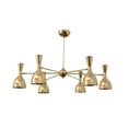thumbnail image 4 of 6 Light Stilnovo Style Raw Brass chandelier light Fixture, 4 of 10