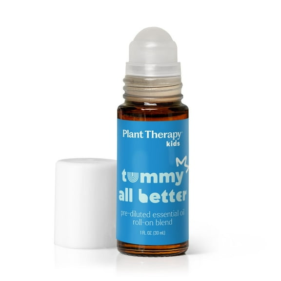 Plant Therapy Tummy All Better Roll-On 30 mL (1 oz) Soothes Stomach, Great for Travel, Made with All Natural Ingredients