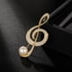 thumbnail image 5 of Qarigey Broche de nota musical ligero de moda Fibula resistente respetuoso con el medio ambiente impermeable línea Curvatur joyería de moda para Ropa, zapatos y accesorios Miscelánea Qarigey AP014459-00, 5 of 6