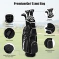 thumbnail image 5 of Costway Ladies Womens Complete Golf Clubs Set 10 Pieces Includes Alloy Driver Black, 5 of 10