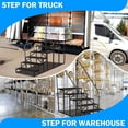 Portable Foldable Rv Steps RV Steps 6-Step Portable Ladder with Handrail, 660 lb Capacity Anti ...