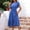 Blue summer dresses, variant on pimelu Dresses for Women Sundresses for Women Beach Boho Loose Flowy Ruffle Swing A Line Dress with Belt Summer Vintage Solid Short Sleeve Crewneck Ladies Midi Dresses