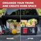 thumbnail image 2 of Premium Multi Compartimentos Organizador plegable portátil para coche, SUV, camión, minivan, Negro Extra Large, 2 of 2