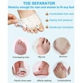 thumbnail image 4 of Isasaka 4 Pairs Silicone Toe Spacers & Bunion Corrector for Women and Men, Soft Breathable Toe Separators for Pain Relief and Comfort (Transparent), 4 of 8