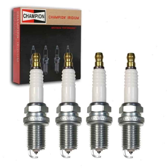 4 pc Champion Iridium Spark Plugs compatible with Subaru Legacy 2.2L 2.5L H4 1990-2010