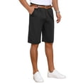 thumbnail image 5 of INSPIRE CHIC Men's Linen Pleated with Pockets Above Knee Casual Shorts 32 Black, 5 of 6