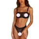 thumbnail image 5 of Gibobby Conjunto Lencería Tanga Y Bralette Ropa interior de malla Sujetador Conjunto de malla Breve Lencería de mujer Bralette Sexy Wire Sexy(Negro, 3XL), 5 of 5