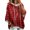 Red, variant on Hoodies for Women 3/4 Sleeve Oversized Hooded Pullover Loose Casual Sweatshirt Cozy Fall Winter Daily Outfit