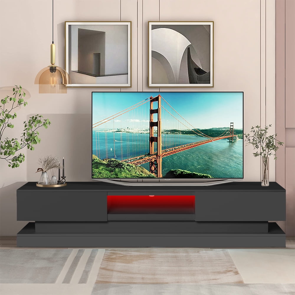 LED TV Stand KAMIDA Light up TV Stand for 70" Television, High