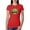 Red, variant on Softball Mom Animal Print Girl Sports Womens Slim Fit Junior Tee, Mint, Large