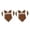 G, variant on QIQUWOHUL Ladies Earrings Sports Jewelry Heart Shaped Sports Baseball Studs Rugby Football Volleyball Basketball Wood Earrings Fashion Ladies Earrings