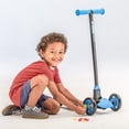 thumbnail image 3 of Yvolution Y Glider Deluxe Blue Three Wheel Scooter for Kids Age 3+, 3 of 5