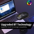 thumbnail image 4 of Ratón Inalámbrico T90 de HXSJ con Bluetooth 5.0/3.0, 2.4G, DPI Ajustable y Efectos de Luz RGB en Color Negro, 4 of 7
