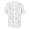 thumbnail image 4 of DuoJiaJ Women's Solid Color Dropped Shoulders Summer Lace Embroidery Pullover Slim Fit Sleeveless Stand Collar Shirt Top Vest Breathable Sport Tops White S, 4 of 5