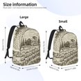 thumbnail image 2 of Rateoe Vineyard Landscape Pattern Durable Canvas Backpack for Men & Women – Stylish & Lightweight – Adjustable Straps, Multiple Pockets – Fits 15-17 Inch LaptopsSmall, 2 of 5