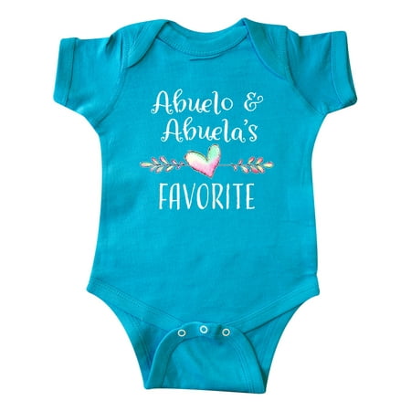 

Inktastic Abuelo and Abuelas Favorite- Heart Grandchild Gift Baby Boy or Baby Girl Bodysuit