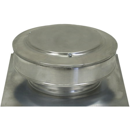 Attic Roof Vents (Active Ventilation, Attic Roof Ventilator, Round Back Vent, 8 in. diameter, Aluminum, Mill Finish,)