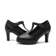 thumbnail image 6 of kkdom Women High Heels T-Strap Dress Shoes Mary Jane Pumps Black Size 6.5, 6 of 7