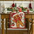 thumbnail image 7 of mubwai Gingerbread Candy Cane Christmas Table Runner, Seasonal Winter Kitchen Dining Table Decoration for Home Party Decor 13x48 Inch, 7 of 7