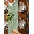 Sage Green Fern Leaves Table Runner Wedding r Table Runner Holiday