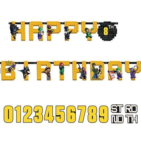 Lego Batman Jumbo Custom Age Letter Banner Printed Paper