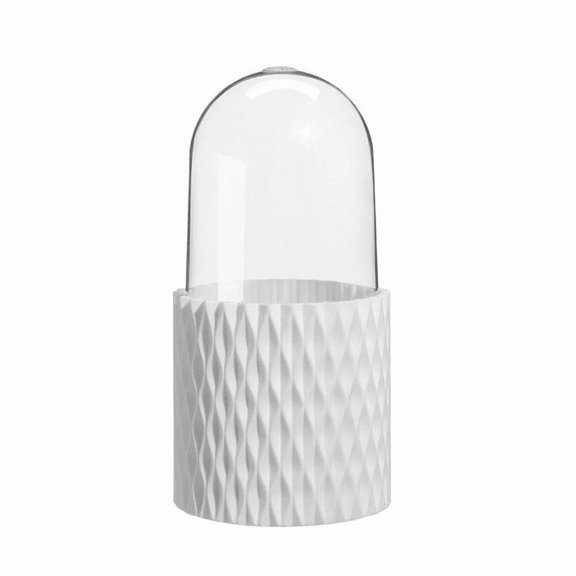 1 covered 360 ° rotating makeup brush storage rack | countertop makeup storage and display cabinet | waterproof and dustproof suitable for dressing tables tabletops and bathrooms!