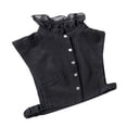 thumbnail image 3 of Womens Detachable Fake Collar Half Shirt Blouse False Faux Collar Tie Black, 3 of 8