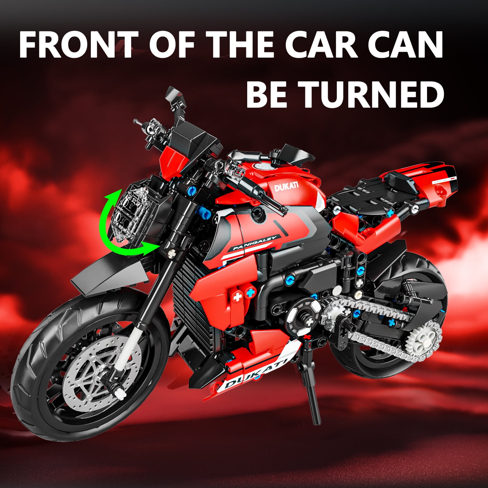 QOQ Motorcycle ABS Building Block Toy , 1:8 Model Collectible Kits  and Technic for Boys & Adults (816 Pieces)