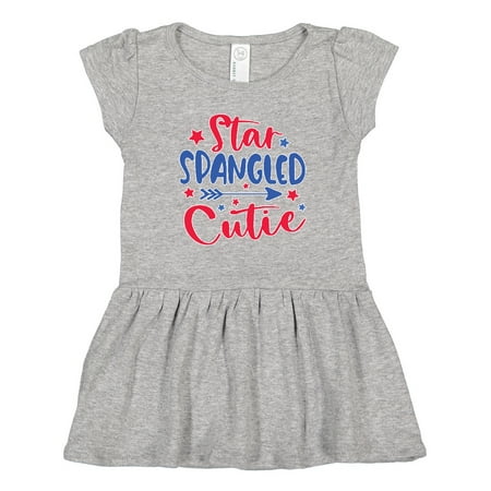 

Inktastic 4th of July Star Spangled Cutie with Blue and Red Stars Girls Toddler Dress