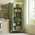 thumbnail image 2 of HOMCOM Garde-Manger de Cuisine avec Lumière DEL à Capteur Armoire de Rangement pour Garde-Manger Vert, 2 of 10