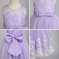 thumbnail image 6 of IDOPIP Flower Girl Lace Tulle Dress for Kids Wedding Bridesmaid Birthday Party Formal Princess Gown, 6 of 7