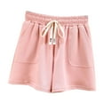 thumbnail image 1 of Puntoco Pantalones cortos de algodón para mujer Pantalones cortos deportivos informales de verano con bolsillos sólidos para el hogar para mujer, 1 of 4