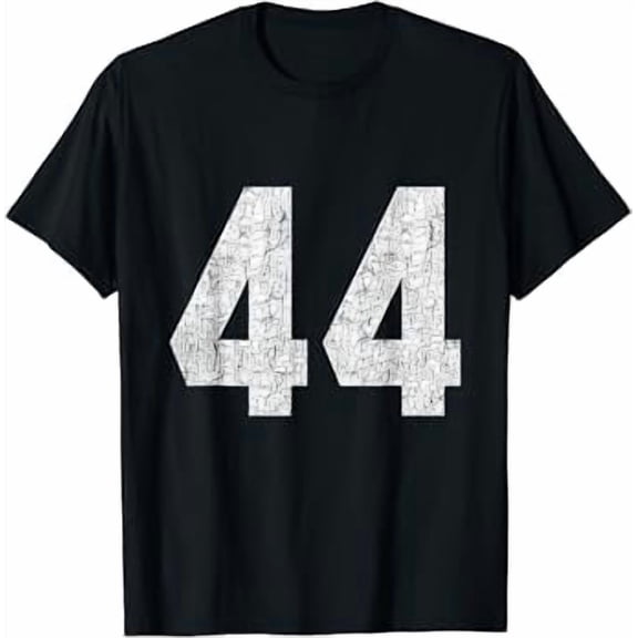 Jersey Uniform Number #44 Athletic Style Sports Graphic T-Shirt