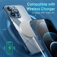 thumbnail image 6 of Crystal Clear Case for iPhone 12 Pro, [Not Yellowing] [Camera Protection] [Military Grade Drop Tested] Transparent Shockproof Protective Phone Case Soft Silicone Slim Cover, 6.1 inch, Blue, 6 of 9
