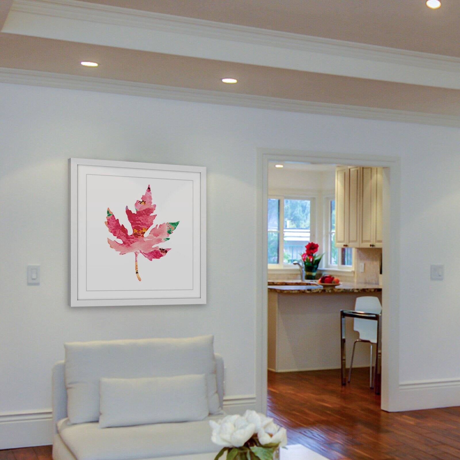 Marmont Hill "Floral Oak Leaf" by Diana Alcala Framed Painting Print