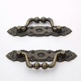 thumbnail image 4 of 4 Pcs Vintage Antique Brass Bail Pulldrop Pull Handle For Drawer Cabinet Dresser Cupboard A, 4 of 4