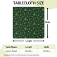 thumbnail image 2 of Dark Green Christmas Tree and Star Pattern Square Fitted Tablecloth with Elastic Edge,Square Table Cover,Washable Elastic Table Cover for Home Kitchen Party Decor 34"x34", 2 of 6