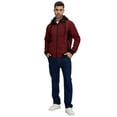 thumbnail image 3 of Neiku Mens Zipper Hoodie Casual Hooded Sweatshirt Fleece Jacket Burgundy-2XL, 3 of 6