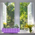 thumbnail image 4 of Worgeous  Plastic Fence Flower Pot Outdoor Plant Container Herb Indoor Pots Succulent Planters Purple, 4 of 7
