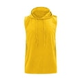 thumbnail image 5 of Miluxas Men's Sleeveless Hoodie Loose Lightweight Workout Hooded Tank Top Casual Fashion Drawstring Gym Muscle T Shirts Yellow, 5 of 8