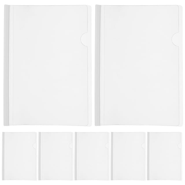 10 Pcs Couvertures de Rapport Transparentes pour Dossiers Multifonctions en Papier avec Barres Coulissantes Couvertures de Fichiers (B5)