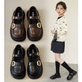 thumbnail image 4 of Zapatos de cuero para niñas, primavera y otoño, retro, ligeros, de suela suave, zapatos de princesa de cuero suave, zapatos de rendimiento, 4 of 4