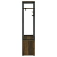 thumbnail image 6 of Quincy 2-door Coat Rack Hall Tree Storage Bench Dark Pine, 6 of 13