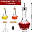 thumbnail image 2 of NOGIS 2pcs Bitters Bottle-1.7oz/50ml Dasher Bottles with Gold Dasher Top , Professional Bar Tool for Making Craft Home Bar and Restaurant (Gold), 2 of 7